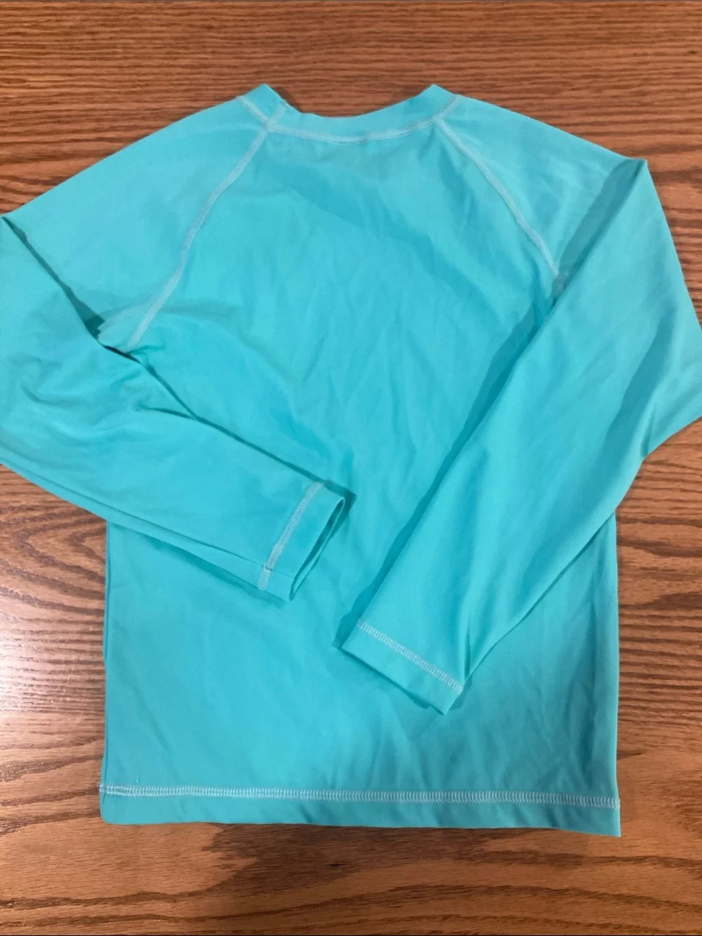 Hanna Andersson Aqua Blue Long-Sleeve Swim Top